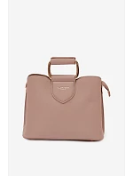Malá kabelka Kufřík z eko kůže tmavě béžová Lorielle