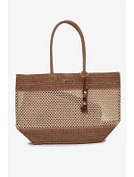Velká Béžová Nákupní Taška z Pleteniny Lucette