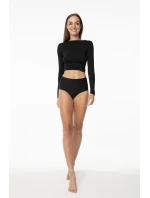 Jednoduché tričko s dlouhým rukávem Black - Julimex Jednoduché tričko s dlouhým rukávem Black - Julimex