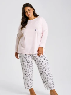 3466 DÁMSKÉ DLOUHÉ PYŽAMO ELLA 4XL-6XL