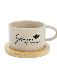 DĚKUJEME ZA VŠECHNO! - krémový hrníček makronka 200 ml