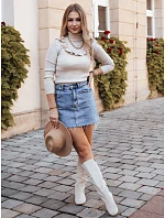 Dámský svetr NOAH light beige FashionStreet MY1411 Dámský svetr NOAH light beige FashionStreet MY1411