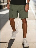 Pánské látkové bojové šortky zelené FashionStreet SX2508