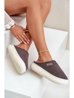 Zateplené Pantofle Na Silné Podešvi Big Star MM274134 Tmavě Šedé