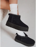 Dámské černé semišové sněhule FashionStreet ZY1283