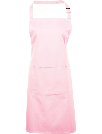 Premier PR 154 Zástěra s laclem a kapsou na břiše "Colours" 39.0154 pink