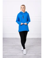 Chrpová tunika s kapucí Oversize na zip Chrpová tunika s kapucí Oversize na zip