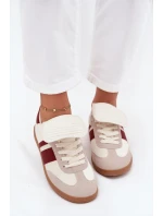 Nízké Dámské Tenisky S Ohnutým Jazykem Bordó Ardira Nízké Dámské Tenisky S Ohnutým Jazykem Bordó Ardira