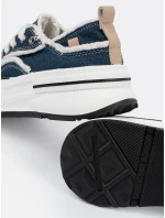 Trendy  tenisky tmavě modré dámské platforma