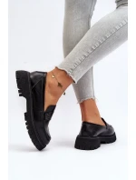 Dámské mokasíny s černým páskem Flanila