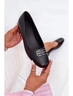 Elegantní Dámské Baletky S Ozdobou Vinceza 62206 Černé