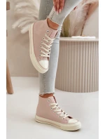 Dámské Tenisky Zateplené Z Eko Kůže Růžové Big Star OO274933 Dámské Tenisky Zateplené Z Eko Kůže Růžové Big Star OO274933