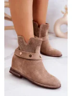 Prolamované dámské jarní boty Béžová Royale Prolamované dámské jarní boty Béžová Royale