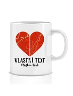 Personalizovaný klasický bílý keramický hrníček 300 ml - Dvě místa, jedno srdce Personalizovaný klasický bílý keramický hrníček 300 ml - Dvě místa, jedno srdce