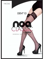 Dámské samodržící punčochy Knittex Nicole 15 den Černá - Knittex NOQ