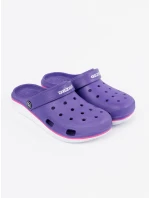 Luxusní fialové  nazouváky dámské na plochém podpatku