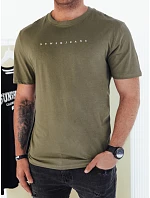 Pánské zelené tričko s potiskem FashionStreet RX5477