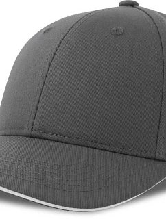 Atlantis Headwear Liberty Sandwich-S 6 panelová baseballová kšiltovka 33.0251 dark grey/white