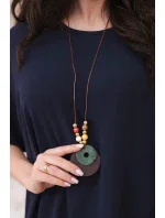 Oversized halenka s přívěskem námořnická modř