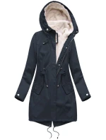 Tmavě modrá dámská zimní bunda parka s odepínací podšívkou a kapucí (7626) Tmavě modrá dámská zimní bunda parka s odepínací podšívkou a kapucí (7626)