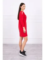 Šaty s potiskem koše červené