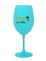 MATKY NA TAHU - tyrkysová sklenice na víno 350 ml