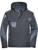 Daiber JN 824 Pracovní zimní softshellová bunda - Strong 02.0824 black/carbon