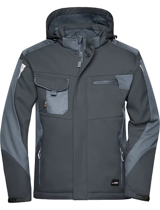 Daiber JN 824 Pracovní zimní softshellová bunda - Strong 02.0824 black/carbon