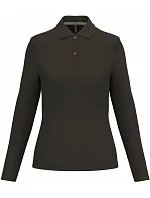 Kariban K 244 Dámské piqué polo s dlouhým rukávem 20.K244 dark khaki