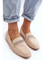 Dámské mokasíny s cirkony v béžové barvě Ralrika Dámské mokasíny s cirkony v béžové barvě Ralrika