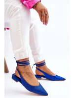 Vázané Baleríny S Kamínky Modre Mavis