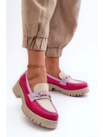 Zazoo 3475 Dámské kožené mokasíny béžové