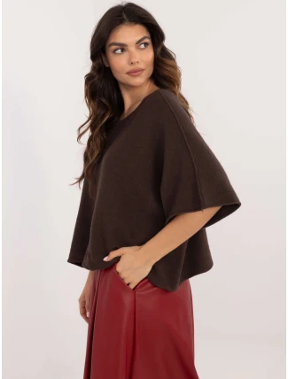 Jumper IT SW 0811.82P tmavě hnědý