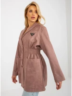 Dámský kabát LK PL 509128 .19 tmavě růžová - FPrice Dámský kabát LK PL 509128 .19 tmavě růžová - FPrice