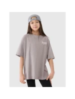 Dívčí tričko oversize s potiskem 4F 4FJRSS25TTSHF2586-83S Dívčí tričko oversize s potiskem 4F 4FJRSS25TTSHF2586-83S