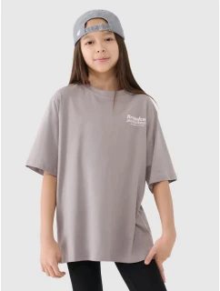 Dívčí tričko oversize s potiskem 4F 4FJRSS25TTSHF2586-83S