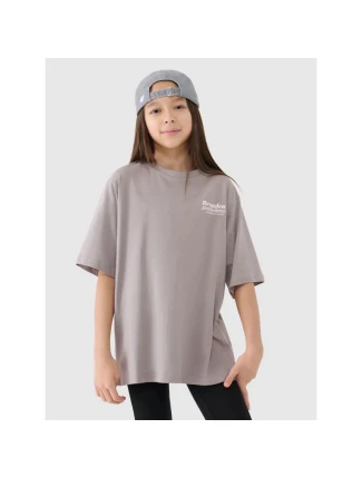 Dívčí tričko oversize s potiskem 4F 4FJRSS25TTSHF2586-83S Dívčí tričko oversize s potiskem 4F 4FJRSS25TTSHF2586-83S