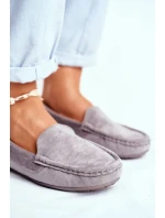 Dámské Semišové Mokasíny Šedé Morreno Dámské Semišové Mokasíny Šedé Morreno