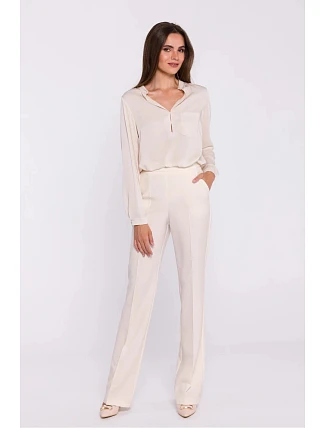 Dámské kalhoty S371 slonovinová - Stylove