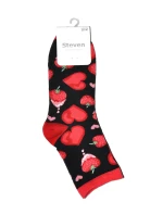 Dámské ponožky Steven art.136 Srdce