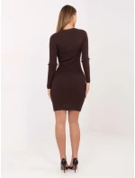 Šaty D93050Z30372A2EN tmavě hnědé Šaty D93050Z30372A2EN tmavě hnědé