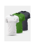 Tričko 4F M 4FWSS24TTSHM1895-90S 3pak pánské