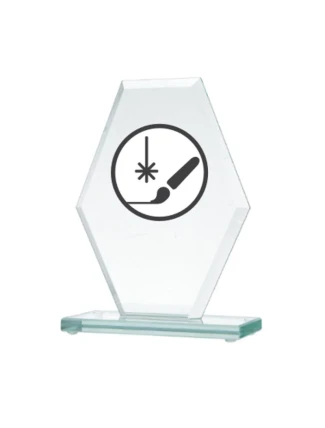Gravírovaná skleněná trofej + malířská výplň