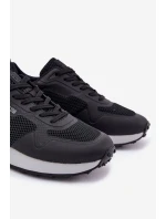 Pánské tenisky na platformě Big Star RR174361 Hi-Poly System černé Pánské tenisky na platformě Big Star RR174361 Hi-Poly System černé