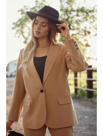 Dámské sako M602 hnědé - MOE Dámské sako M602 hnědé - MOE