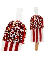 ZMRZLINOVÁ DEKORACE ZÁVĚSNÁ CETKA 3KS BÍLÁ