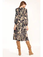 Dámské šaty S190 černo-hnědá - Nife