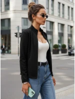 Dámská mikina na zip se stojáčkem černá FashionStreet BY1562