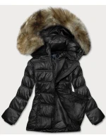 Černá dámská prošívaná bunda pro přechodné období (H-205-1) Černá dámská prošívaná bunda pro přechodné období (H-205-1)