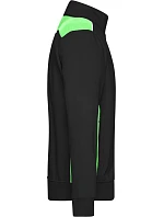 Daiber JN 870 Pánská pracovní mikina - Color 02.0870 black/lime green
